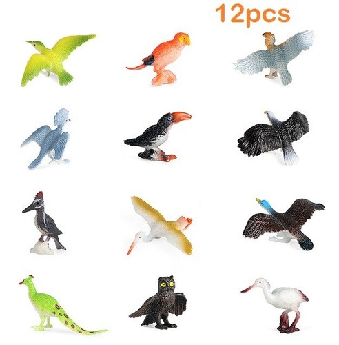 12pcs bird animal toy - bird,